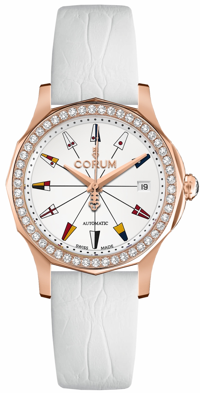 Corum Admiral Self winding Automatic White Unisex Watch 08220085-0009-AA13 