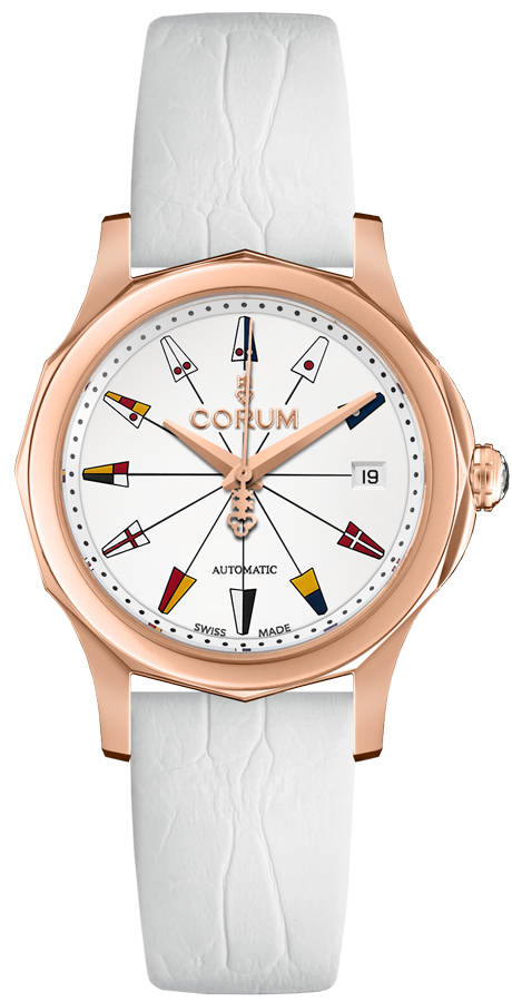 Corum Admiral Self winding Automatic White Unisex Watch 08220055-0009-AA13 