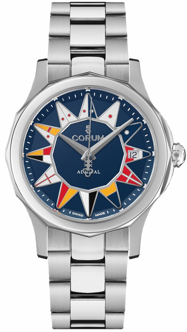 Corum Admiral Self winding Automatic Blue Ladies Watch 08220020-V200-AB12 