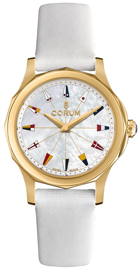Corum Admiral Self winding Automatic White Ladies Watch 11020056-0049-PN12 