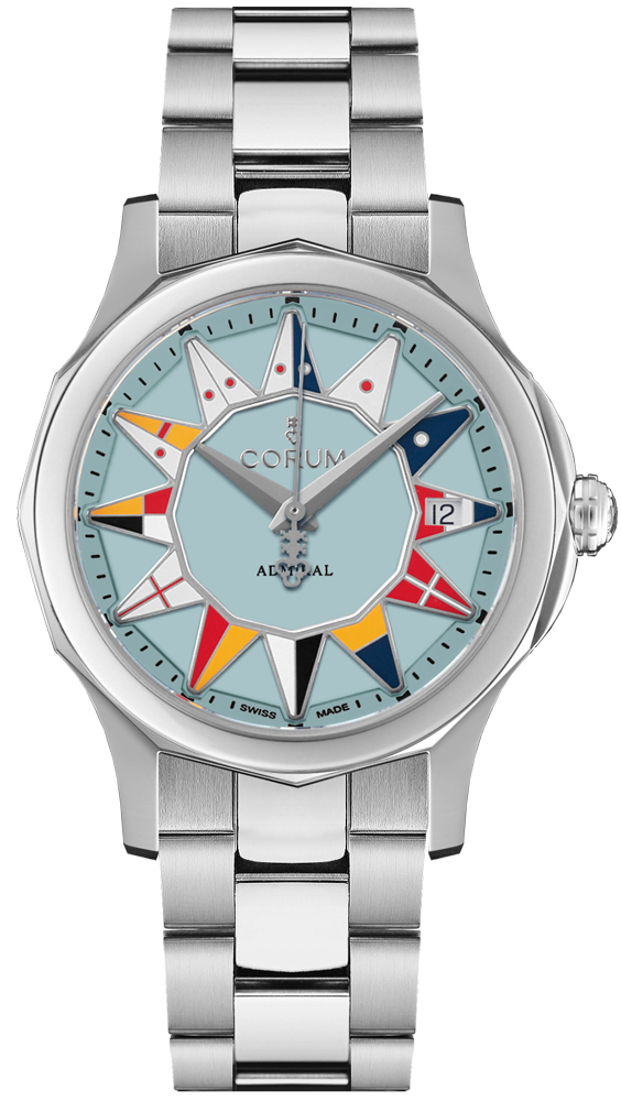 Corum Admiral Self winding Automatic Blue Ladies Watch 08220020-V200-BC12 