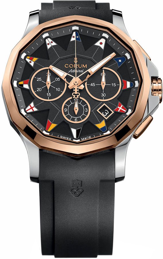Corum Admiral Self winding Automatic Black Mens Watch 98410124-F371-AN12 