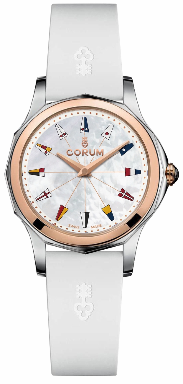 Corum Admiral Battery Operated Quartz White Ladies Watch 02010024-0049-PN12 