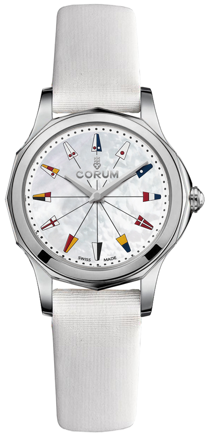 Corum Admiral Battery Operated Quartz White Ladies Watch 02010020-0049-PN22 
