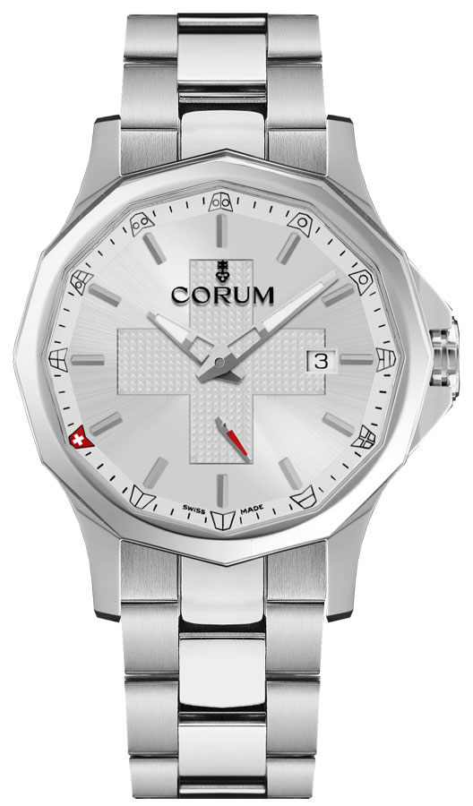 Corum Admiral Self winding Automatic Silver Mens Watch 39511220-V720-AA01 