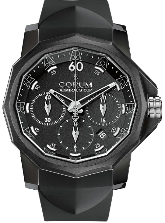Corum Admiral Self winding Automatic Chronometer Black Mens Watch 75380102-F371-AN21 