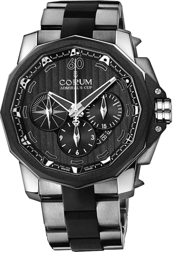 Corum Admiral Self winding Automatic Chronometer Black Mens Watch 75393506-V791-AN52 