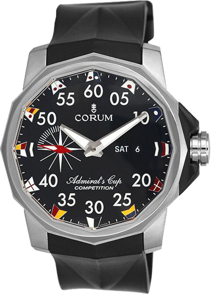 Corum Admiral Self winding Automatic Chronometer Black Mens Watch 94793104-0371-AN12 