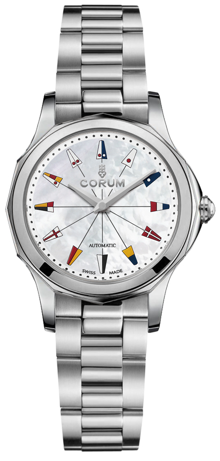 Corum Admiral Self winding Automatic White Ladies Watch 40010020-V200-PN12 
