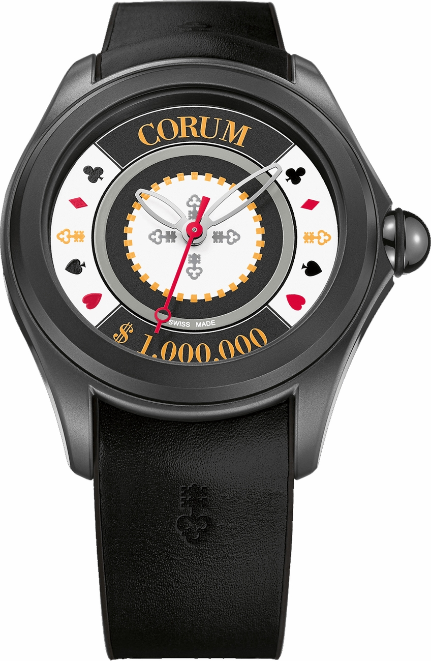 Corum Bubble Self winding Automatic White Black Mens Watch 08231098-0371-CH01 