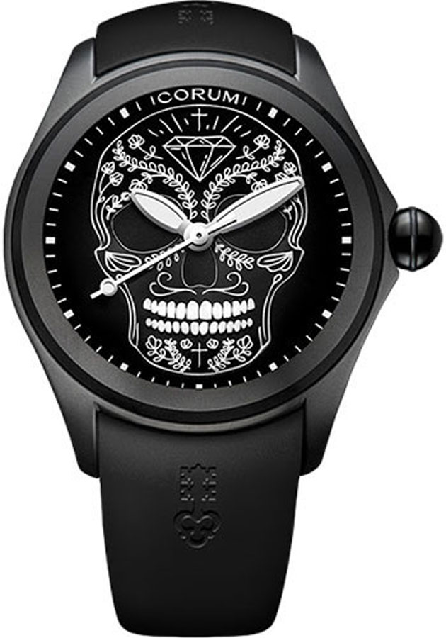 Corum Bubble 47 Skull Black Dial Men's Watch 082.310.98/0371 SM01 