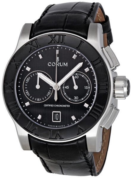 Corum Heritage Self winding Automatic Chronometer Black Mens Watch 98471598-0F01-BN77 