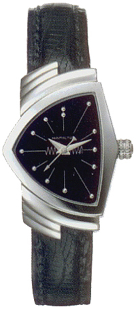 Hamilton American Classic Shaped Battery Operated Quartz Black Ladies Watch H24211732 