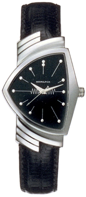 Hamilton American Classic Shaped Battery Operated Quartz Black Mens Watch H24411732 