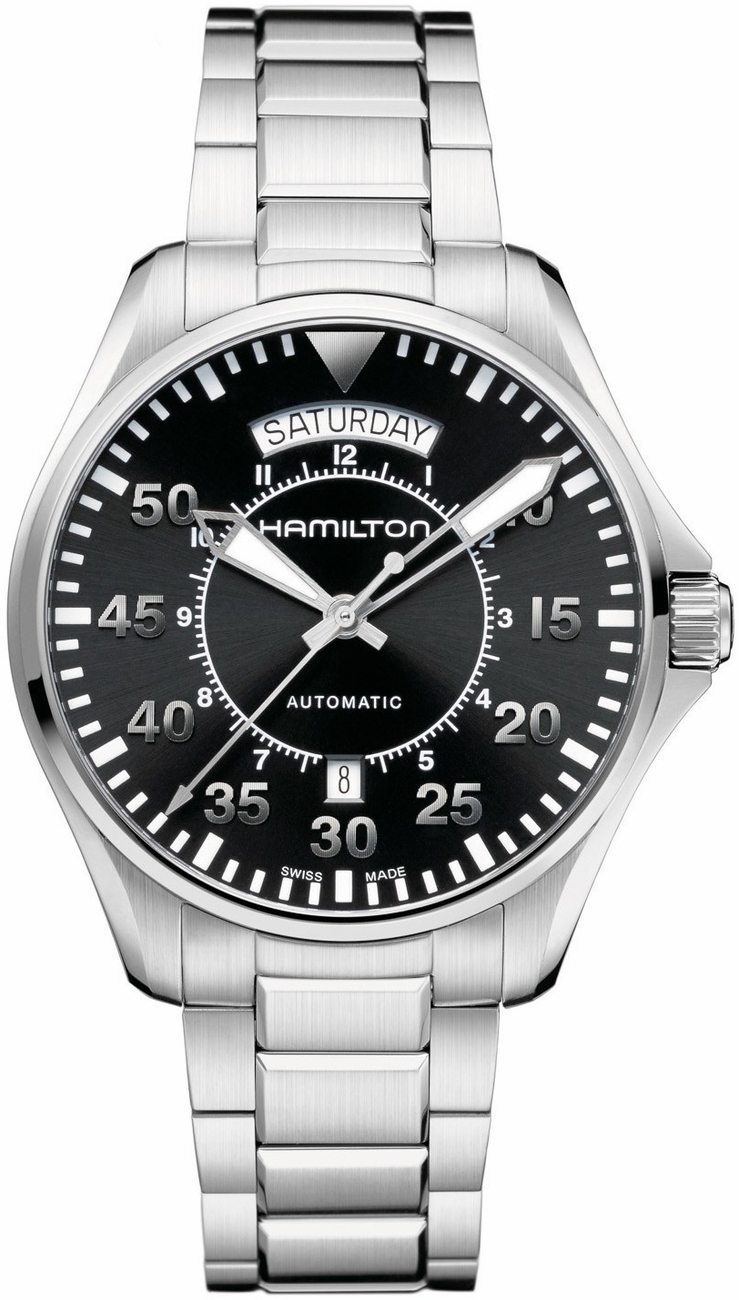 Hamilton Khaki Aviation Self winding Automatic Black Mens Watch H64615135 