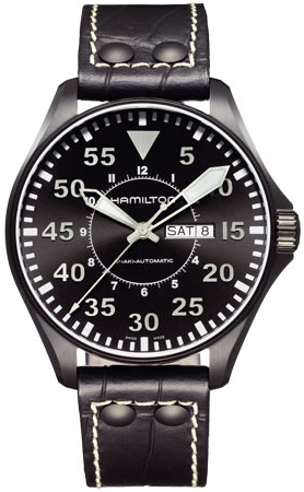 Hamilton Khaki Aviation Self winding Automatic Black Mens Watch H64785835 
