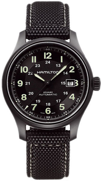 Hamilton Khaki Field Self winding Automatic Black Mens Watch H70575733 