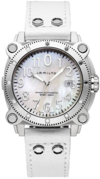 Hamilton Khaki Navy Self winding Automatic Pearl White Mens Watch H78595913 