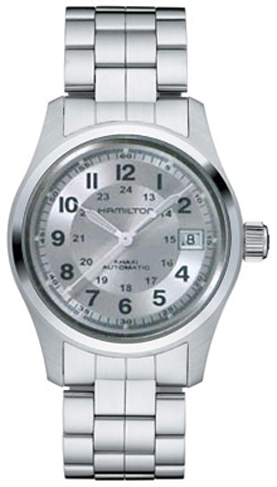 Hamilton Khaki Field Self winding Automatic Silver Mens Watch H70455153 