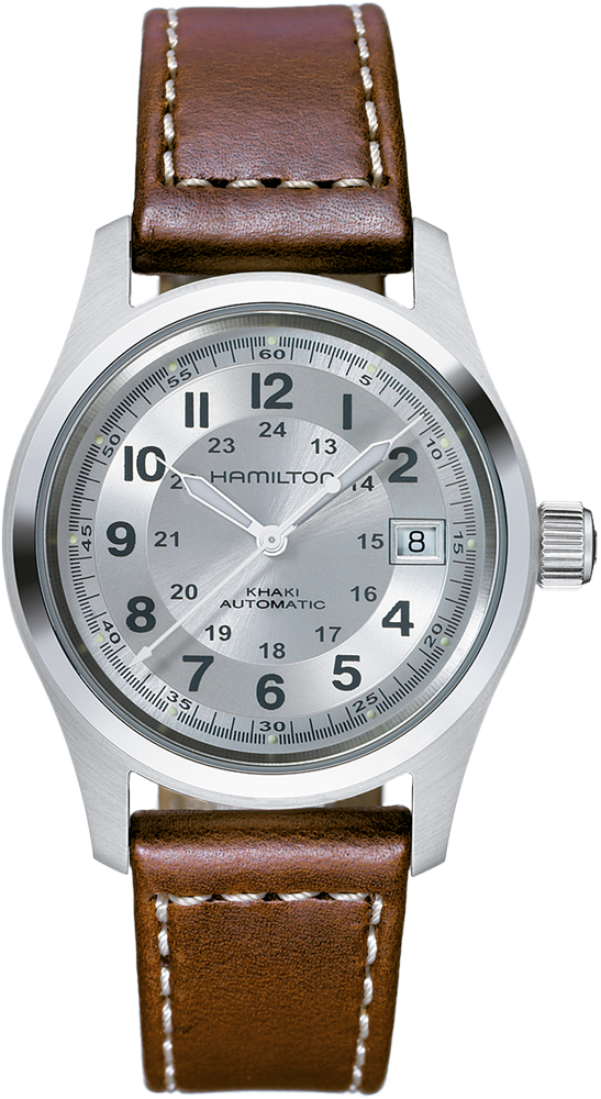 Hamilton Khaki Field Self winding Automatic Silver Mens Watch H70455553 