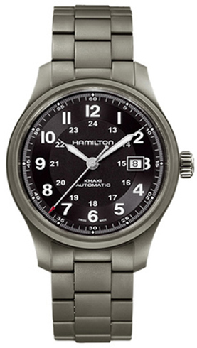 Hamilton Khaki Field Self winding Automatic Black Mens Watch H70565133 