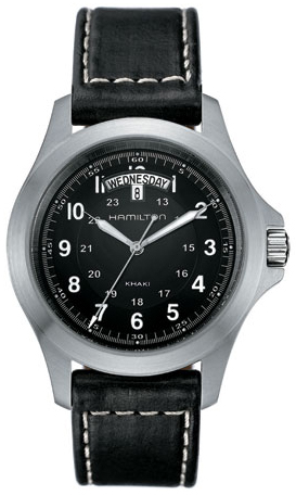 Hamilton Khaki Field Battery Operated Quartz Black Mens Watch H64451733 