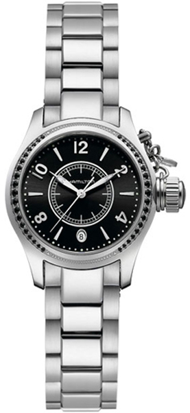 Hamilton Khaki Navy Battery Operated Quartz Black Ladies Watch H77251135 