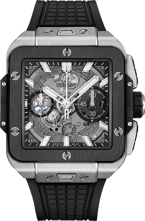 Hublot Square Bang Unico Titanium Ceramic Men's Watch 821.NM.0170.RX 