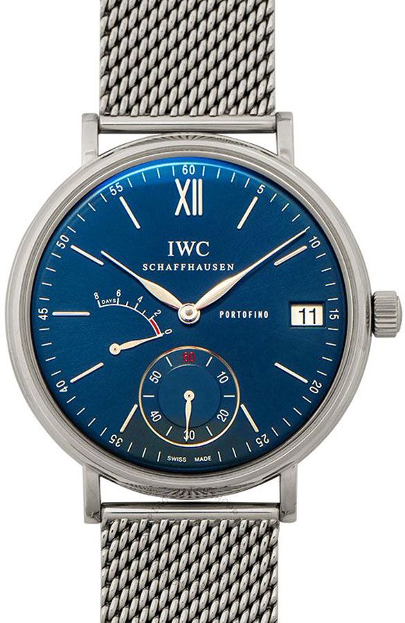 IWC Portofino Hand-Wound Eight Days Blue Dial Men's Watch IW510116 