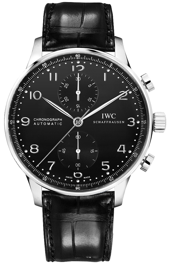 IWC Portugieser Chronograph Automatic Black Dial Men's Watch IW371447 