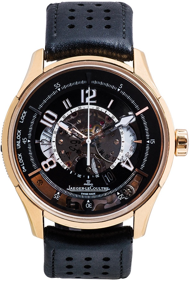 Jaeger LeCoultre Amvox Self winding Automatic Black Silver Mens Watch Q1922450 