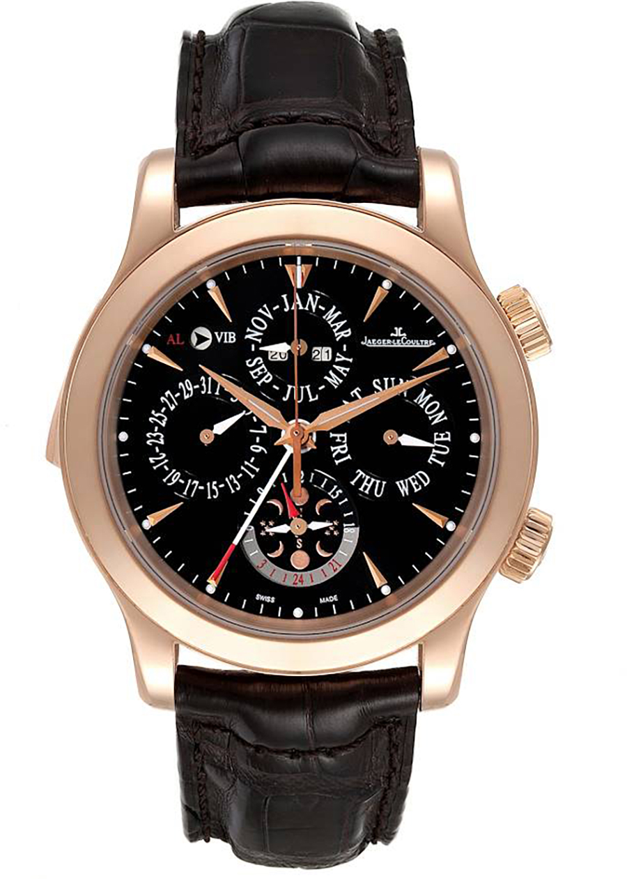 Jaeger LeCoultre Master Self winding Automatic Black Mens Watch Q163247A 