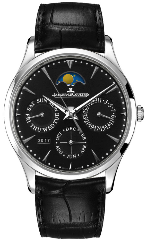 Jaeger LeCoultre Master Self winding Automatic Black Mens Watch Q1308470 