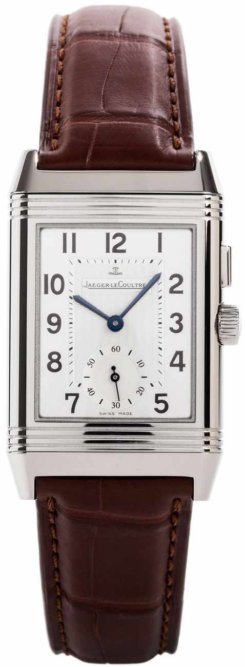 Jaeger LeCoultre Reverso Manual Winding Mechanical Silver Mens Watch Q2718410 