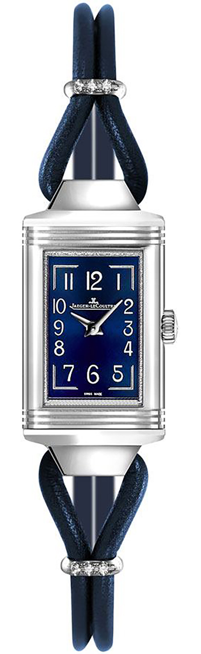 Jaeger LeCoultre Reverso Battery Operated Quartz Blue Ladies Watch Q326858J 