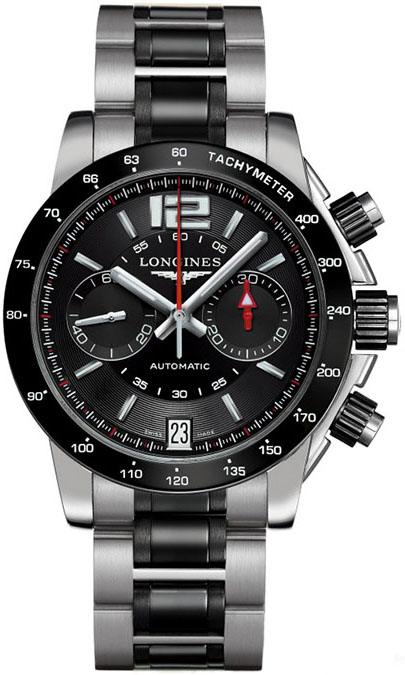 Longines Admiral Self winding Automatic Black Mens Watch L36674567 