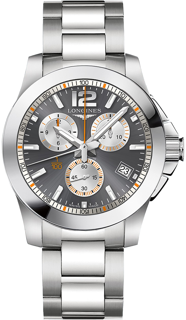 Longines Conquest Battery Operated Quartz Grey Mens Watch L37004796 