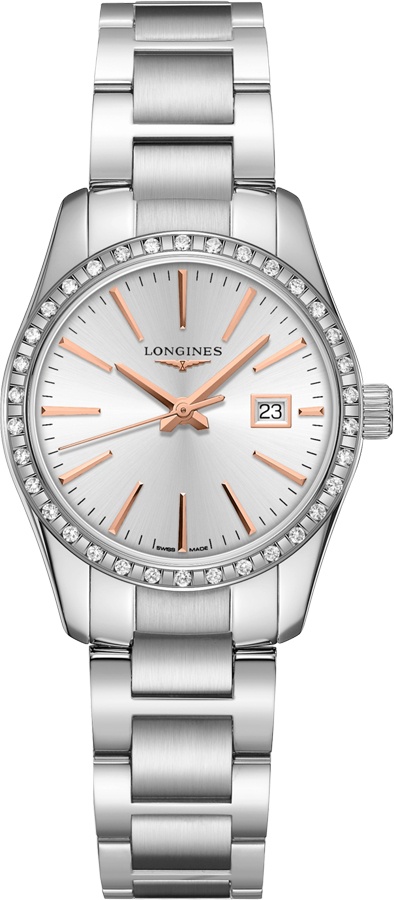 Longines Conquest Classic Battery Operated Quartz Silver Ladies Watch L22860726 