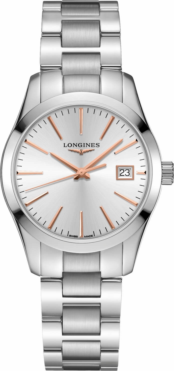 Longines Conquest Classic Battery Operated Quartz Silver Ladies Watch L23864726 