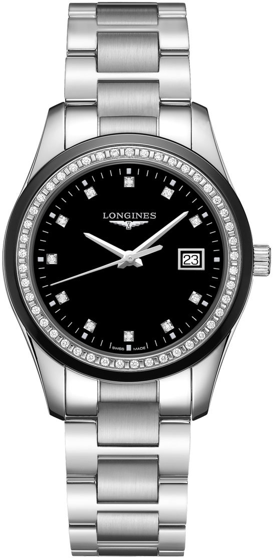 Longines Conquest Classic Battery Operated Quartz Black Ladies Watch L23870576 