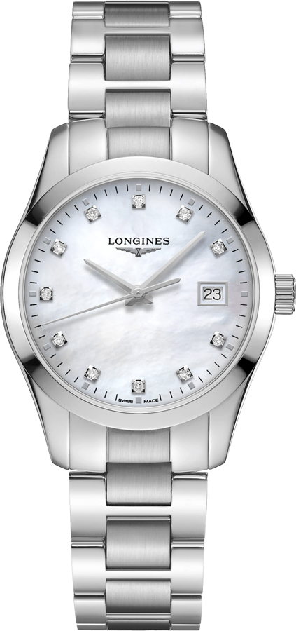 Longines Conquest Classic Battery Operated Quartz White Ladies Watch L23864876 