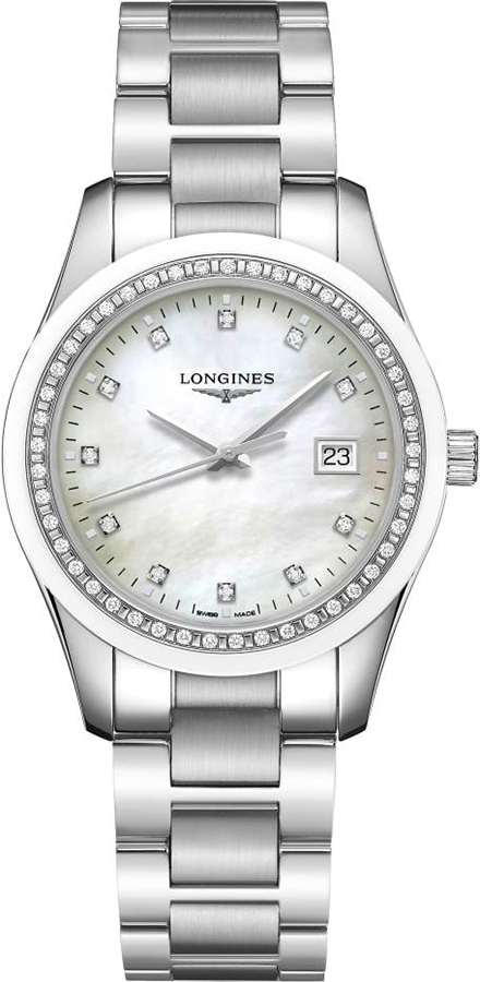 Longines Conquest Classic Battery Operated Quartz White Ladies Watch L23870876 
