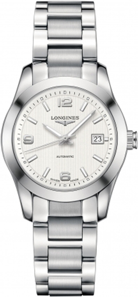 Longines Conquest Classic Silver Ladies Watch L22854766 