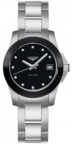 Longines Conquest Black Ladies Watch L32574576 