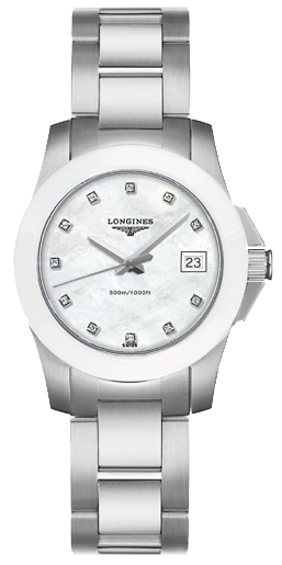 Longines Conquest Pearl White Ladies Watch L32574876 