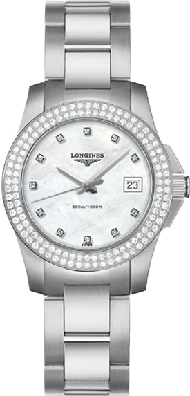 Longines Conquest Watches Ladies Pearl White Battery Operated Quartz L32580876 Watch 