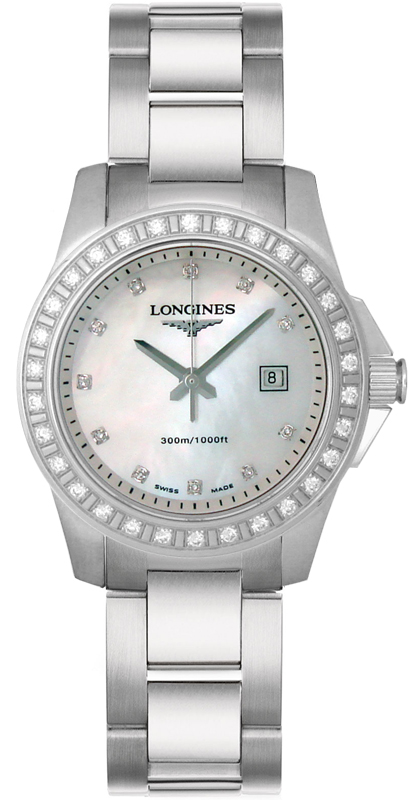 Longines Conquest Pearl White Ladies Watch L32580896 