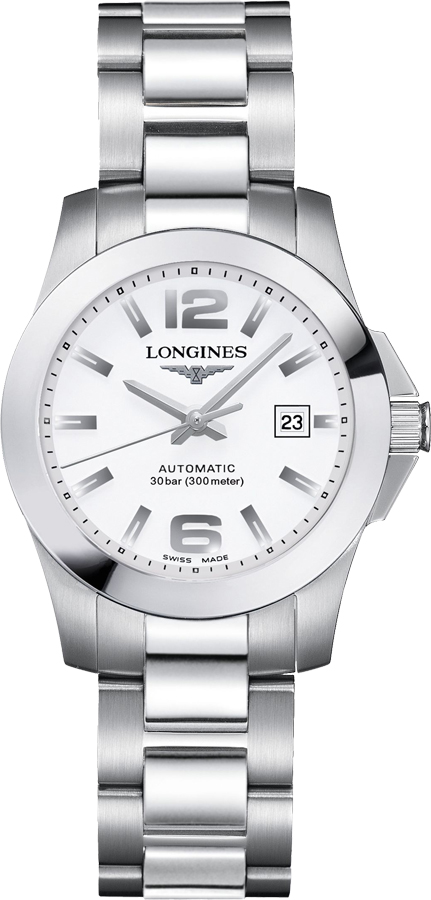 Longines Conquest Self winding Automatic White Ladies Watch L32764166 