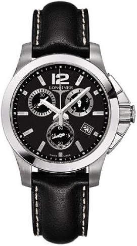 Longines Conquest Battery Operated Quartz Black Mens Watch L32794563 