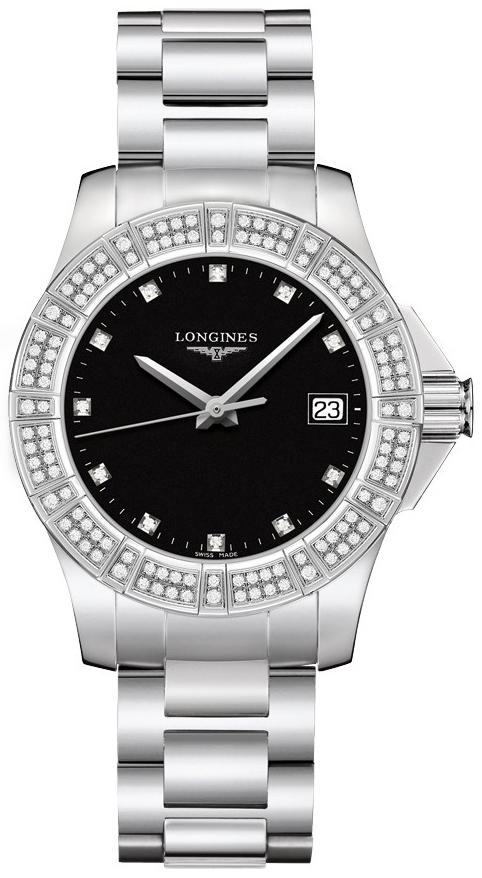 Longines Conquest Black Ladies Watch L32800576 